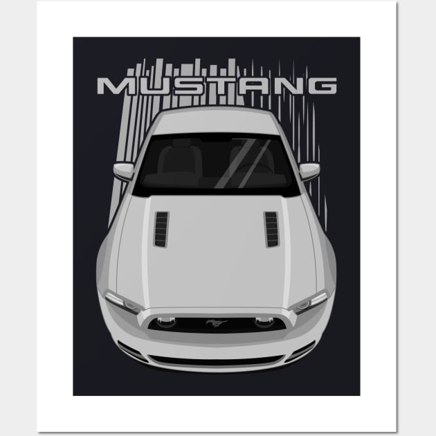 Mustang GT 2013 to 2014 - Silver Wall Art by V8social